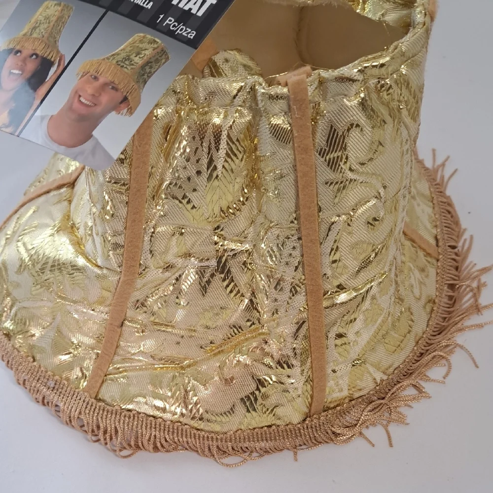 LOFT Shimmering Gold Party Hat and Mustache